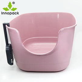 Cat Clean Up Products Plastic Large Space Cat Toilet Box Cat Litter Box With Litter Scoop