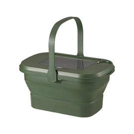 Popular Outdoor Camping Storage Box Food Container Plastic Folding Picnic Basket with Lid