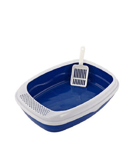 Multicolor Open Litter Box with High Sides