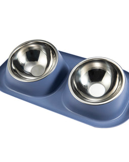 Stainless Steel Dog Bowl with PP Material Bottom