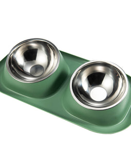 Stainless Steel Dog Bowl with PP Material Bottom