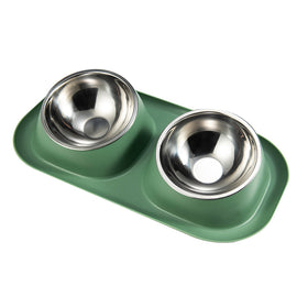 Stainless Steel Dog Bowl with PP Material Bottom