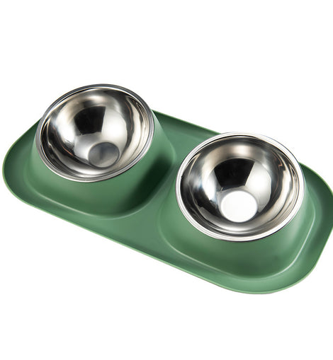 Stainless Steel Dog Bowl with PP Material Bottom