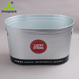 10L galvanized metal ice bucket with two handles