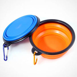 Pet Folding Silicon Bowl Outdoor Collapsible Cat Drinking Food Basin